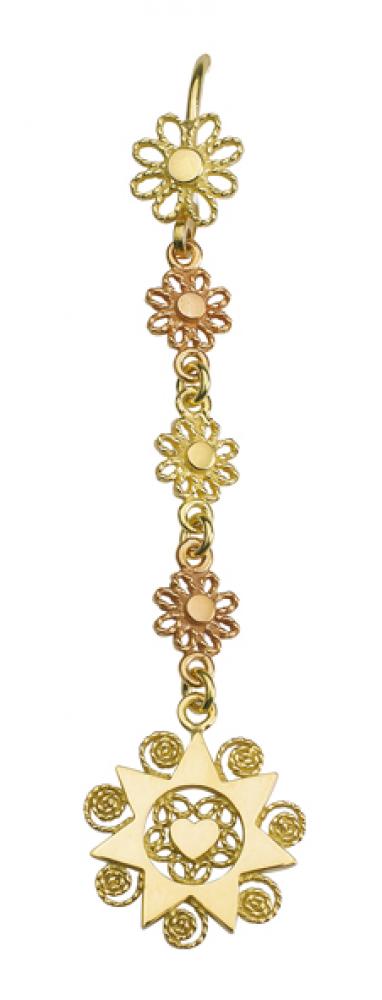 Orecchini Presentosa Cod. POM7R Oro Bicolore 750‰ - diam. 1,3 cm